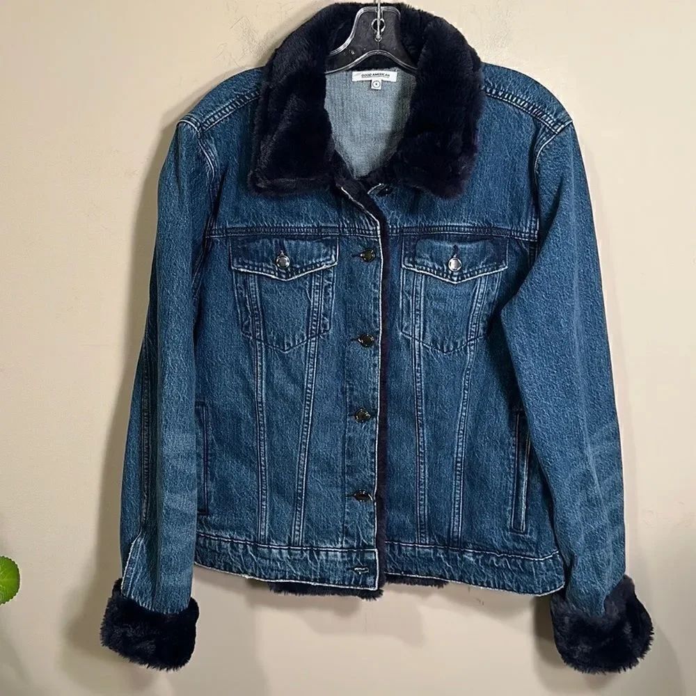 Good American Luxe Touch Denim Jacket 4/XL